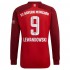 Camisola Bayern de Munique Robert Lewandowski 9 Equipamento Primeiro 2021-2022 Manga Comprida